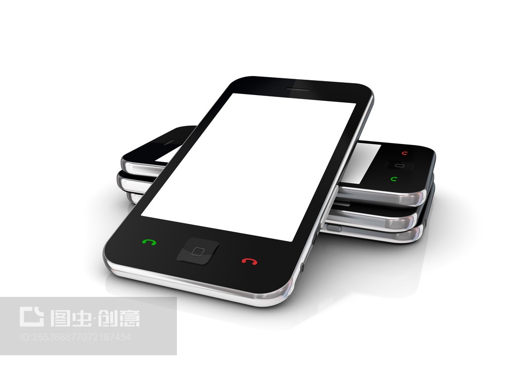 现代手机带触摸屏。Modern mobile phones with touchscreen.